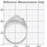 Rhodium 925 Sterling Silver Ring with AAA Grade CZ  in Clear