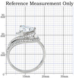 Rhodium 925 Sterling Silver Ring with AAA Grade CZ  in Clear