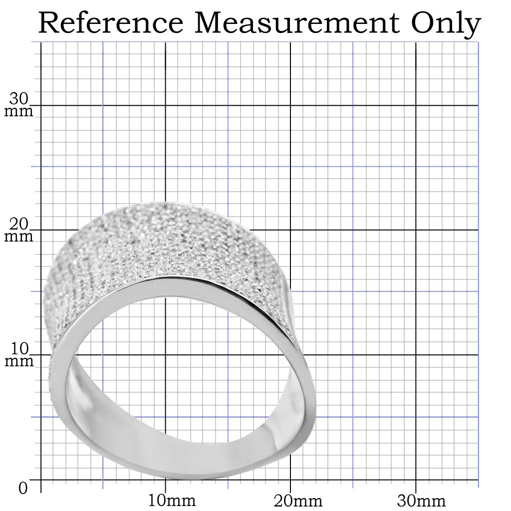 Rhodium 925 Sterling Silver Ring with AAA Grade CZ  in Clear