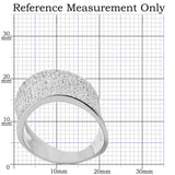Rhodium 925 Sterling Silver Ring with AAA Grade CZ  in Clear