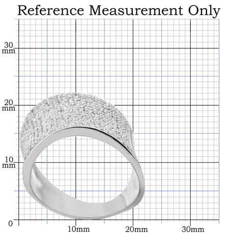 Rhodium 925 Sterling Silver Ring with AAA Grade CZ  in Clear