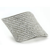 Rhodium 925 Sterling Silver Ring with AAA Grade CZ  in Clear