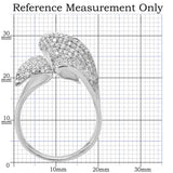 Rhodium 925 Sterling Silver Ring with AAA Grade CZ  in Clear