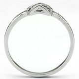 Rhodium 925 Sterling Silver Ring with AAA Grade CZ  in Clear