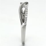 Rhodium 925 Sterling Silver Ring with AAA Grade CZ  in Clear