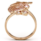 Rose Gold 925 Sterling Silver Ring with AAA Grade CZ  in Rose
