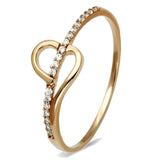 Rose Gold 925 Sterling Silver Ring with AAA Grade CZ  in Clear