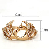 Rose Gold 925 Sterling Silver Ring with AAA Grade CZ  in Garnet