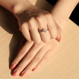 Rhodium 925 Sterling Silver Ring with AAA Grade CZ  in Clear