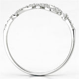Rhodium 925 Sterling Silver Ring with AAA Grade CZ  in Clear