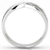 Rhodium 925 Sterling Silver Ring with AAA Grade CZ  in Clear
