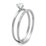 Rhodium 925 Sterling Silver Ring with AAA Grade CZ  in Clear