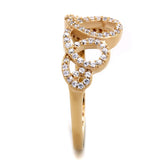 Rose Gold 925 Sterling Silver Ring with AAA Grade CZ  in Clear