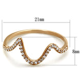 Rose Gold 925 Sterling Silver Ring with AAA Grade CZ  in Clear