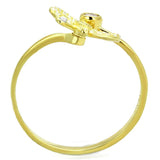 Gold 925 Sterling Silver Ring with AAA Grade CZ  in Rose