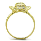 Gold+Rhodium 925 Sterling Silver Ring with AAA Grade CZ  in Topaz