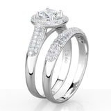 Rhodium 925 Sterling Silver Ring with AAA Grade CZ  in Clear