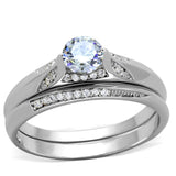 Rhodium 925 Sterling Silver Ring with AAA Grade CZ  in Clear