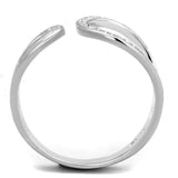 Rhodium 925 Sterling Silver Ring with AAA Grade CZ  in Clear