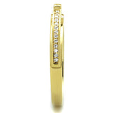 Gold 925 Sterling Silver Ring with AAA Grade CZ  in Clear
