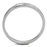 Rhodium 925 Sterling Silver Ring with AAA Grade CZ  in Clear