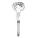 Rhodium 925 Sterling Silver Ring with AAA Grade CZ  in Clear