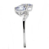 Rhodium 925 Sterling Silver Ring with AAA Grade CZ  in Light Amethyst