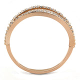 Rose Gold 925 Sterling Silver Ring with AAA Grade CZ  in Clear