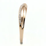 Rose Gold 925 Sterling Silver Ring with AAA Grade CZ  in Clear