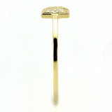 Gold 925 Sterling Silver Ring with AAA Grade CZ  in Clear
