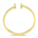 Gold 925 Sterling Silver Ring with AAA Grade CZ  in Clear