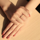 Gold 925 Sterling Silver Ring with AAA Grade CZ  in Clear
