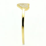 Gold 925 Sterling Silver Ring with AAA Grade CZ  in Clear