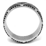 Rhodium + Ruthenium 925 Sterling Silver Ring with Synthetic Spinel in Multi Color