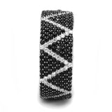 Rhodium + Ruthenium 925 Sterling Silver Ring with Synthetic Spinel in Multi Color