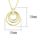 Gold 925 Sterling Silver Necklace with AAA Grade CZ  in Clear