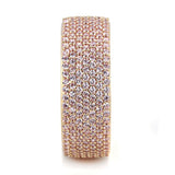 Rose Gold 925 Sterling Silver Ring with AAA Grade CZ  in Light Rose