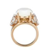 IP Rose Gold(Ion Plating) Stainless Steel Ring with Synthetic in Fireopal