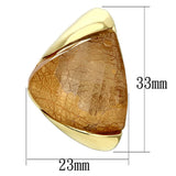 IP Gold(Ion Plating) Brass Earrings with Synthetic Synthetic Stone in Orange