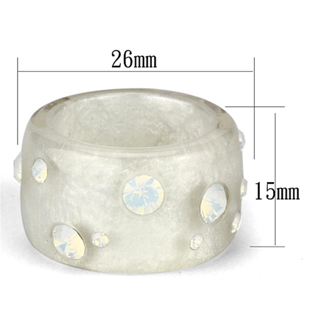 Resin Ring with Top Grade Crystal  in Aurora Borealis (Rainbow Effect)