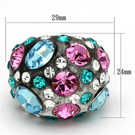 Resin Ring with Top Grade Crystal  in Multi Color