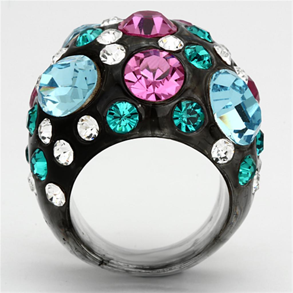 Resin Ring with Top Grade Crystal  in Multi Color
