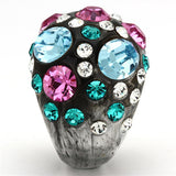 Resin Ring with Top Grade Crystal  in Multi Color