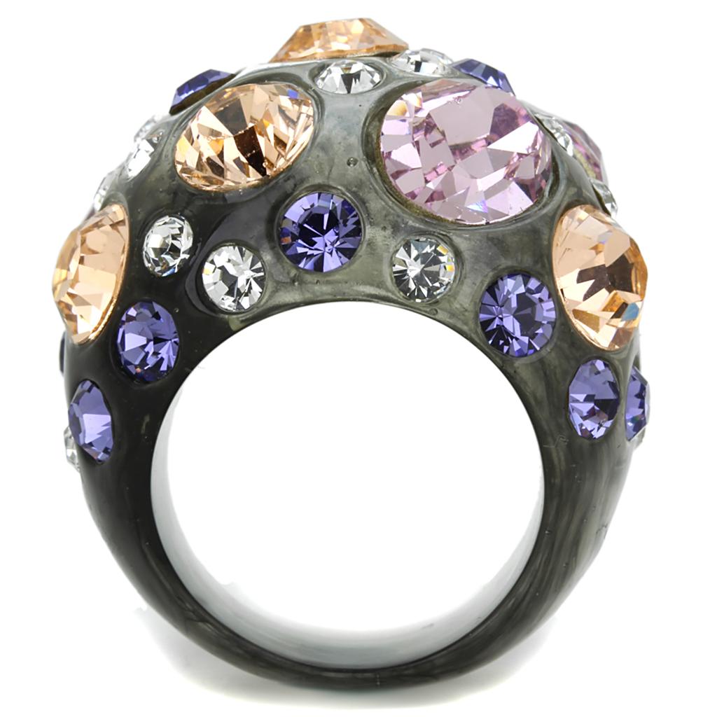 Resin Ring with Top Grade Crystal  in Multi Color