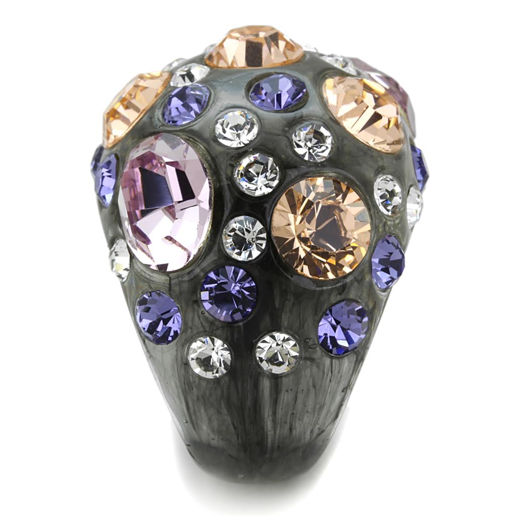 Resin Ring with Top Grade Crystal  in Multi Color