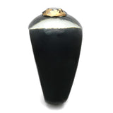 Resin Ring with Top Grade Crystal  in Light Smoked