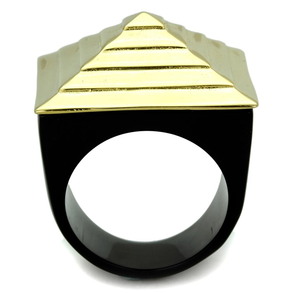 IP Gold(Ion Plating) Stainless Steel Ring with No Stone