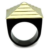 IP Gold(Ion Plating) Stainless Steel Ring with No Stone