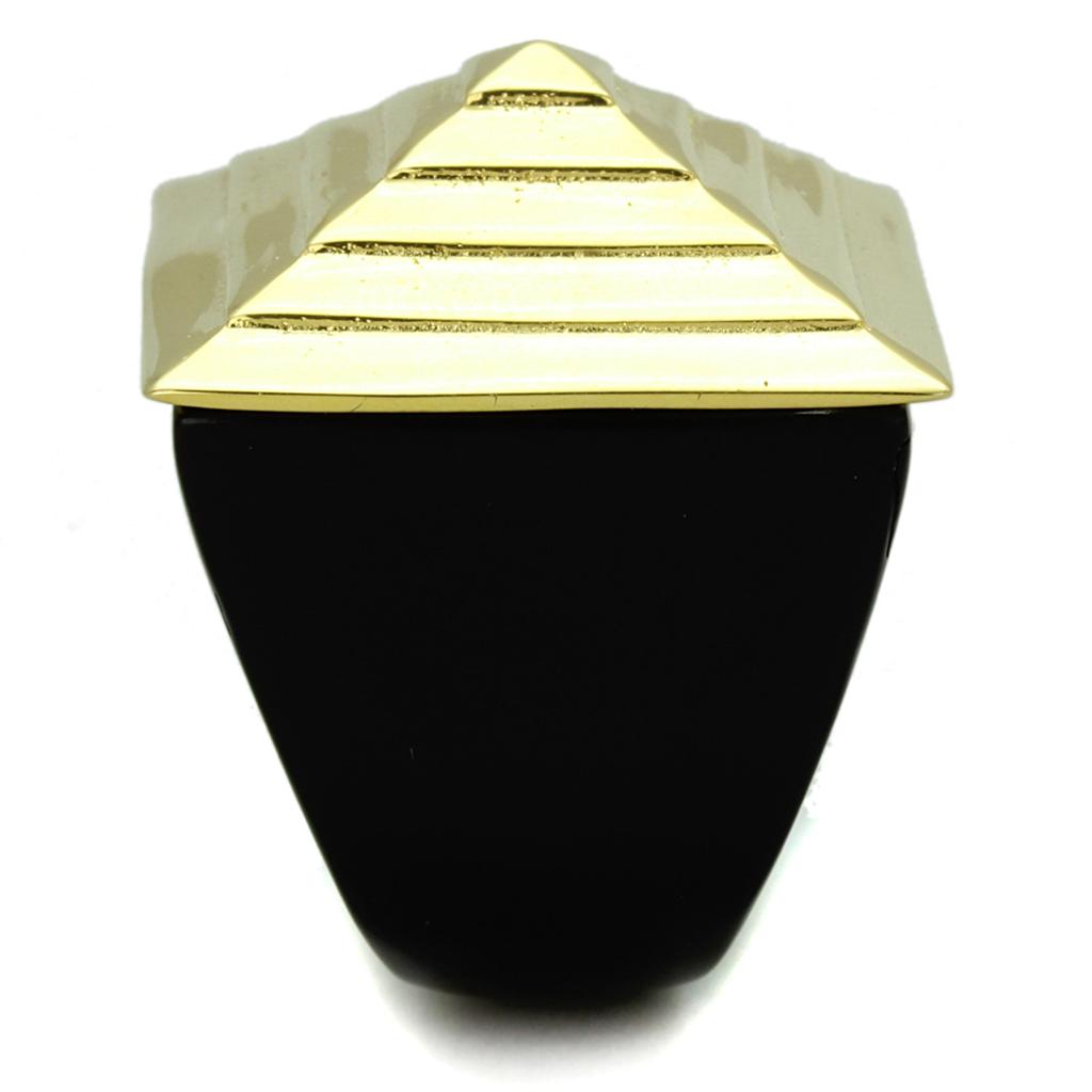 IP Gold(Ion Plating) Stainless Steel Ring with No Stone