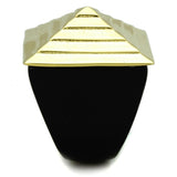 IP Gold(Ion Plating) Stainless Steel Ring with No Stone